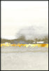 Creme Abstract Line Middle Real Gold Poster